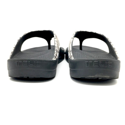 TELIC｜テリック　W-FLIP FLOP サンダル ブラック×レオパード柄 サイズ：XL【倉吉店】