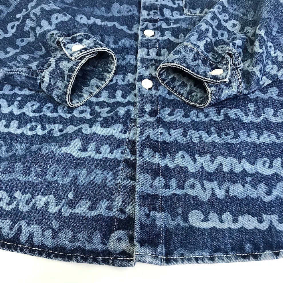 MARNI | マルニ 23SS Maremarni Denim Shirt in Ocean デニム 総柄 長袖シャツ CJU0061A0 ブルー サイズ：46【倉吉店】