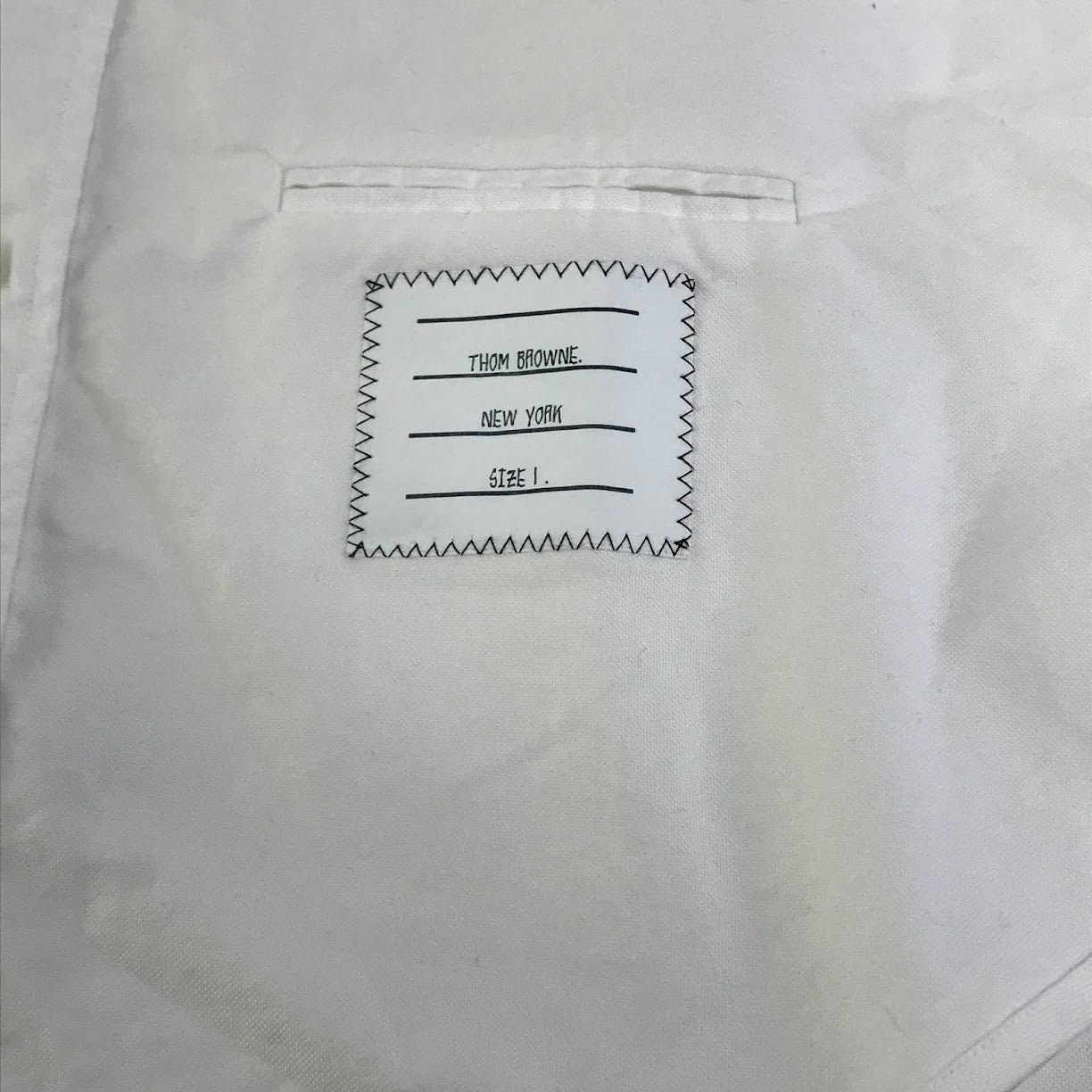 THOM BROWNE. | トムブラウン ボタンダウンシャツ 長袖シャツ MWL296A-00139100 ホワイト サイズ：1【倉吉店】