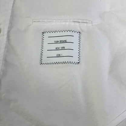 THOM BROWNE. | トムブラウン ボタンダウンシャツ 長袖シャツ MWL296A-00139100 ホワイト サイズ：1【倉吉店】