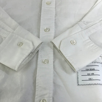 THOM BROWNE. | トムブラウン ボタンダウンシャツ 長袖シャツ MWL296A-00139100 ホワイト サイズ：1【倉吉店】