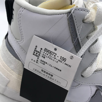 NIKE | ナイキ × SACAI(サカイ) BLAZER MID スニーカー BV0072-100 ホワイト/ウルフグレー 28cm【倉吉店】