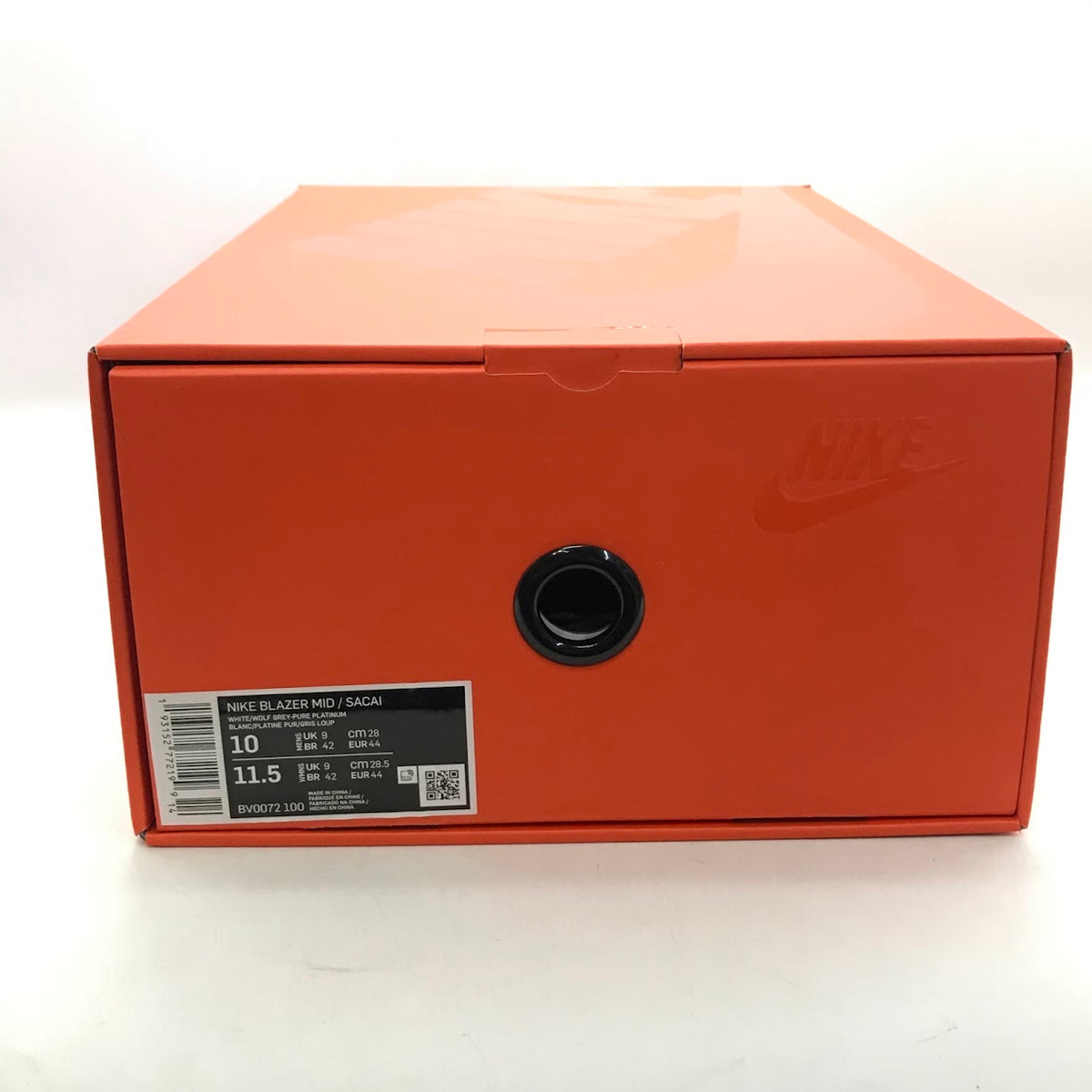 NIKE | ナイキ × SACAI(サカイ) BLAZER MID スニーカー BV0072-100 ホワイト/ウルフグレー 28cm【倉吉店】