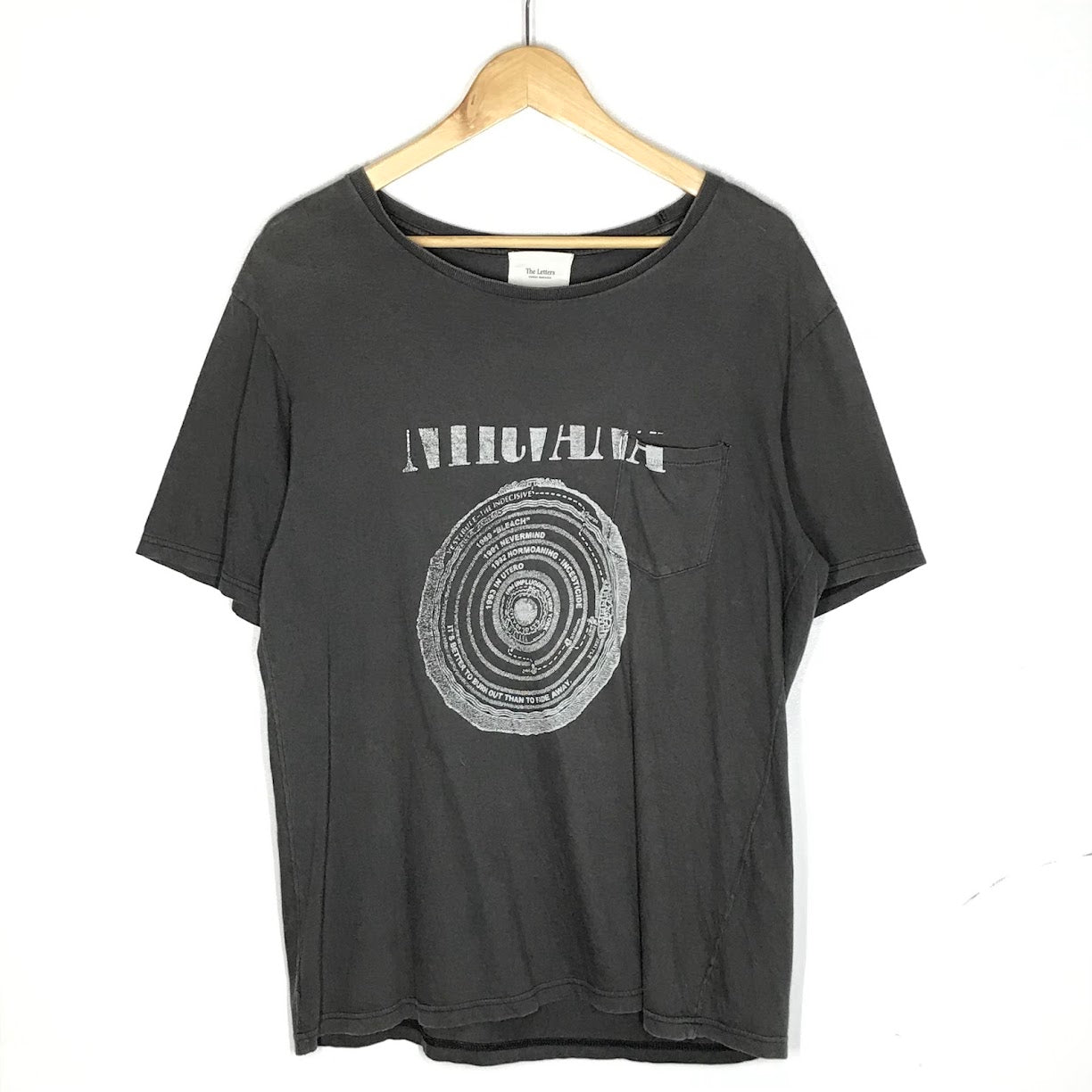 The Letters｜The Letters Nirvana T-shirt 半袖Ｔシャツ SS17-L3T004 グレー サイズ：XL【倉吉店】【代金引換不可・日時指定不可】【ポスト投函】