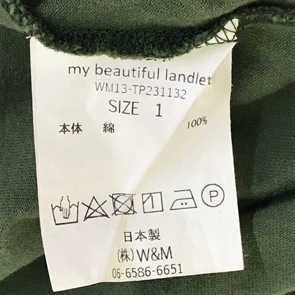 my beautiful landlet | マイビューティフルランドレット 半袖Ｔシャツ WM13-TP231132 グリーン サイズ：1【倉吉店】【代金引換不可・日時指定不可】【ポスト投函】