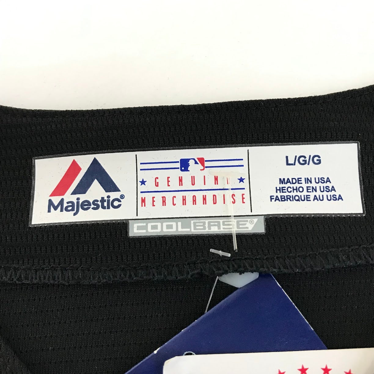MAJESTIC | マジェスティック USA製 ベースボールシャツ 半袖シャツ ブラック サイズ：L【倉吉店】【代金引換不可・日時指定不可】【ポスト投函】