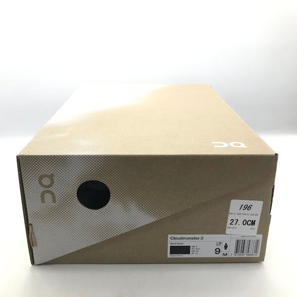 On | オン Cloudmonster 3 スニーカー 3MG10051043 ブラック 27cm【倉吉店】