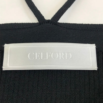 CELFORD | セルフォード ボリューム袖ニットタイトワンピース ワンピース CWNO222026 ブラック サイズ：38【倉吉店】