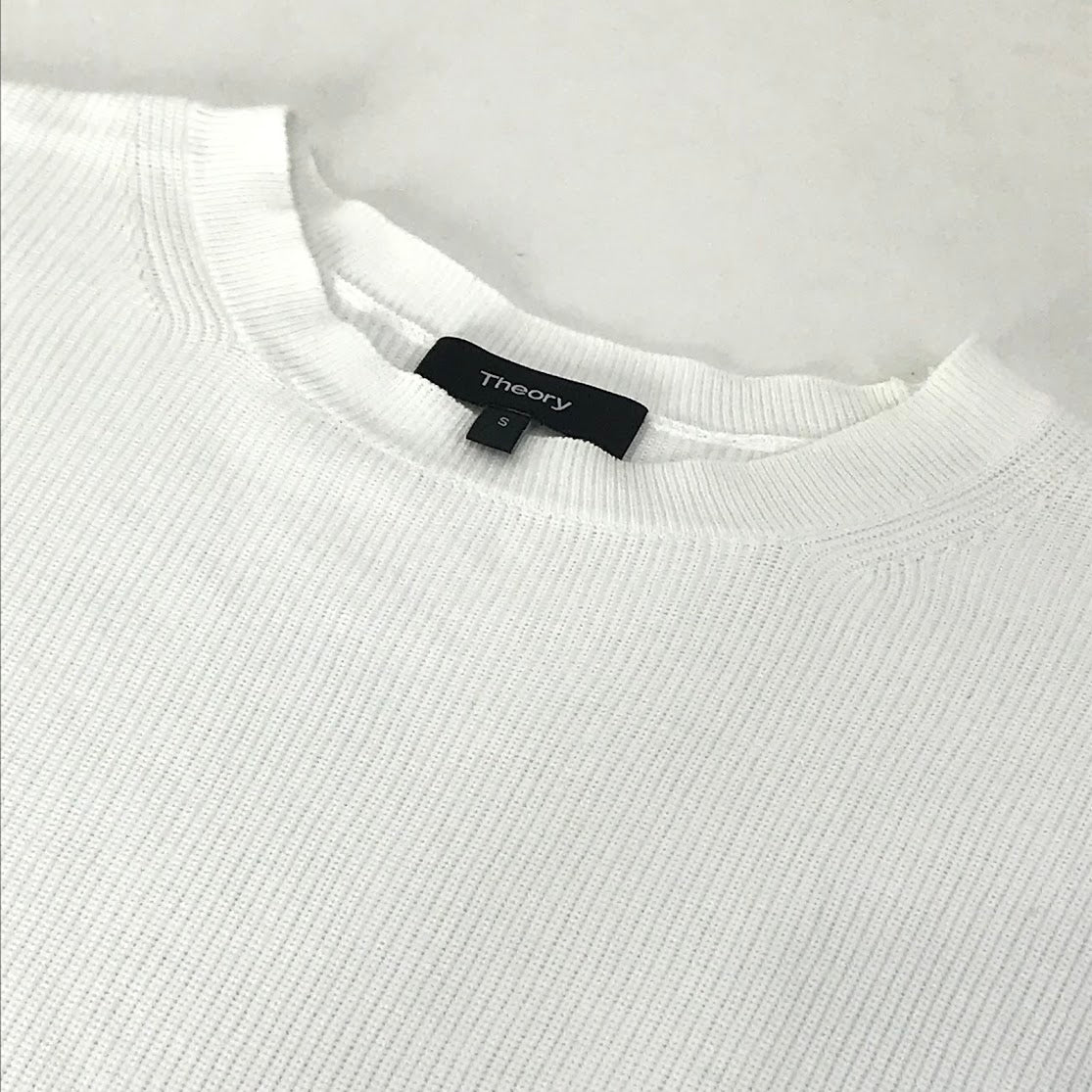 theory | セオリー DRY COTTON2 KARENIA HS 半袖 ニット 01-1101741-000-902 ホワイト サイズ：S【倉吉店】