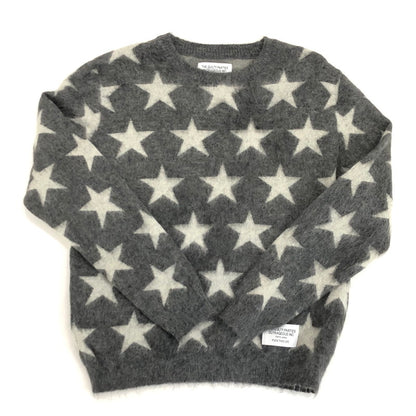 【中古】WACKOMARIA | ワコマリア STAR MOHAIR KNIT U NECK セーター 12AW-KNT-09 2012A/W グレー サイズ：M