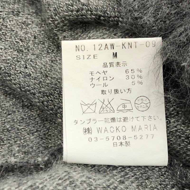 【中古】WACKOMARIA | ワコマリア STAR MOHAIR KNIT U NECK セーター 12AW-KNT-09 2012A/W グレー サイズ：M
