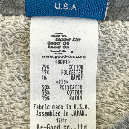 Good On | グッドオン L/S RAGLAN CREW SWEAT SHIRTS スウェット 763-GOBW-101P グレー サイズ：M【倉吉店】
