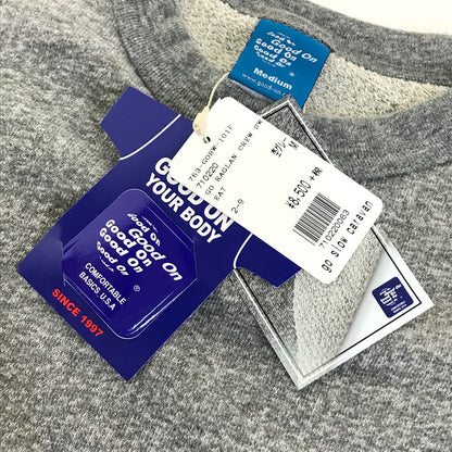 Good On | グッドオン L/S RAGLAN CREW SWEAT SHIRTS スウェット 763-GOBW-101P グレー サイズ：M【倉吉店】