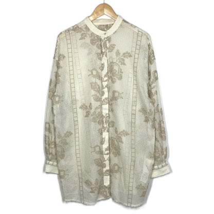 AMERI | アメリ MEDI CROSS SHIRT 長袖シャツ 02210430310 ベージュ【倉吉店】