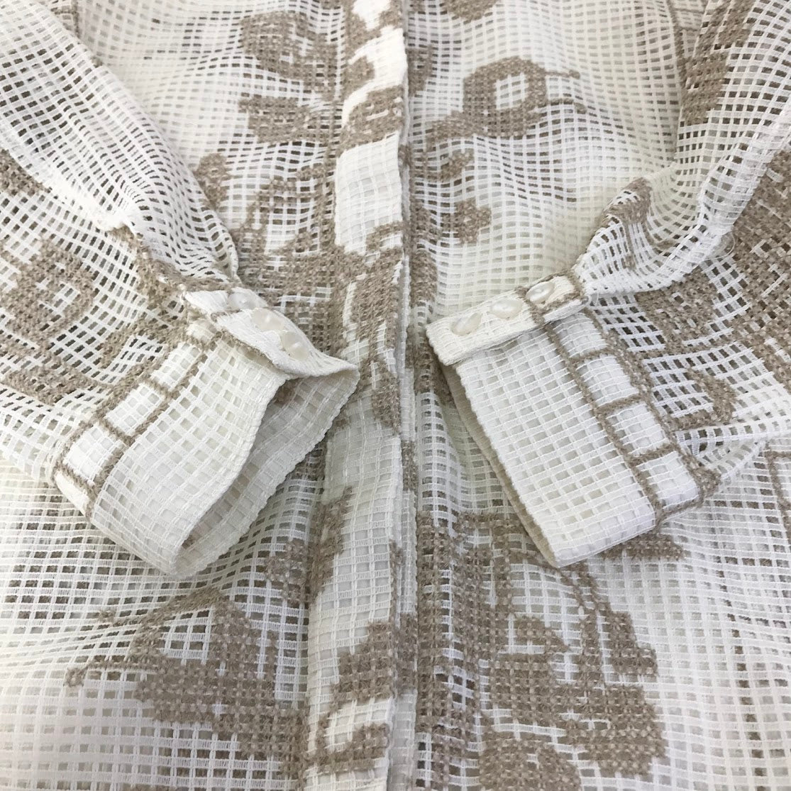 AMERI | アメリ MEDI CROSS SHIRT 長袖シャツ 02210430310 ベージュ【倉吉店】