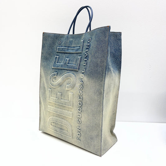 DIESEL | ディーゼル DSL SHOPPER L FD BAG ハンドバッグ インディゴ【加古川店】