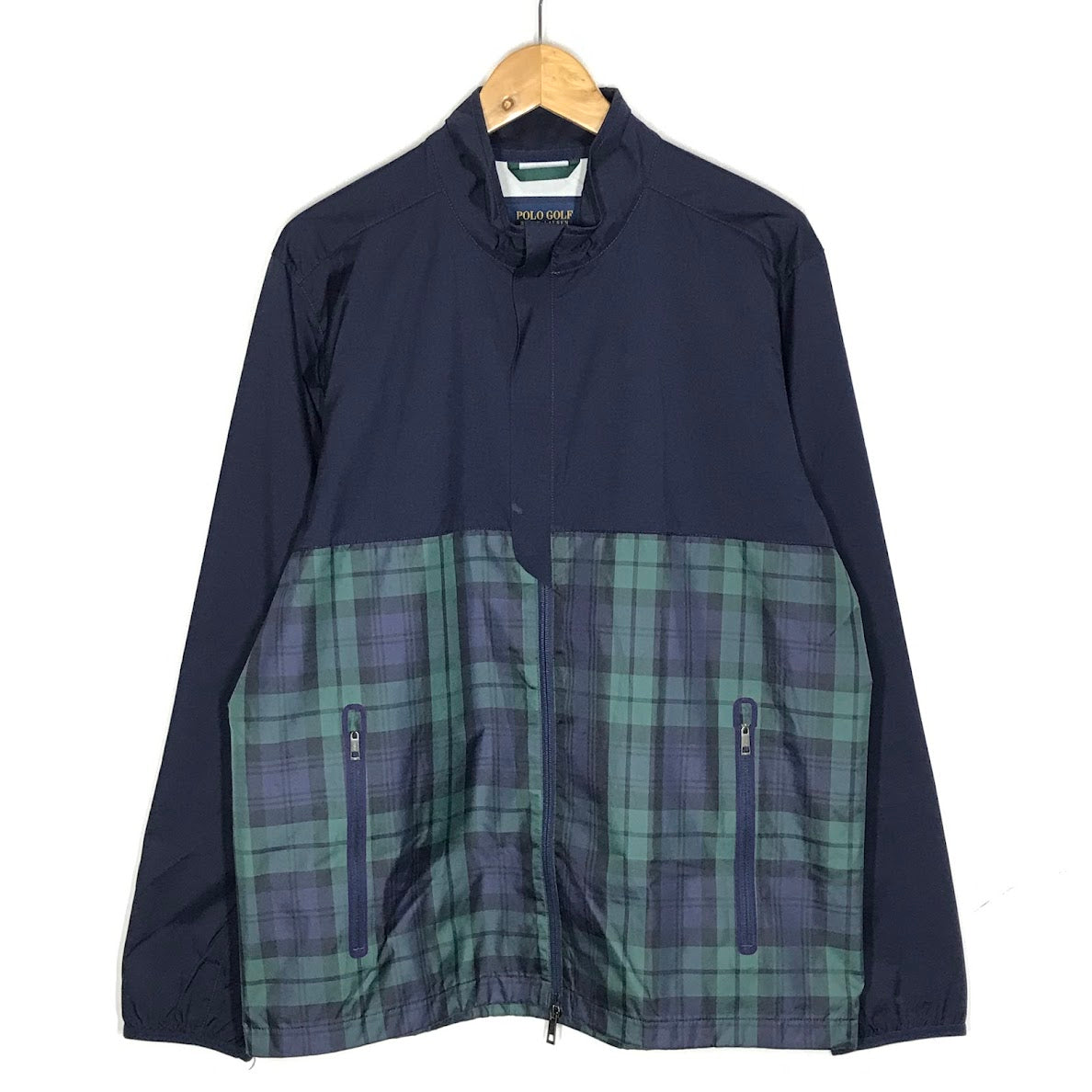 POLO RALPH LAUREN | ポロ・ラルフローレン POLO GOLF チェック柄 ナイロンジャケット ネイビー サイズ：M【倉吉店】