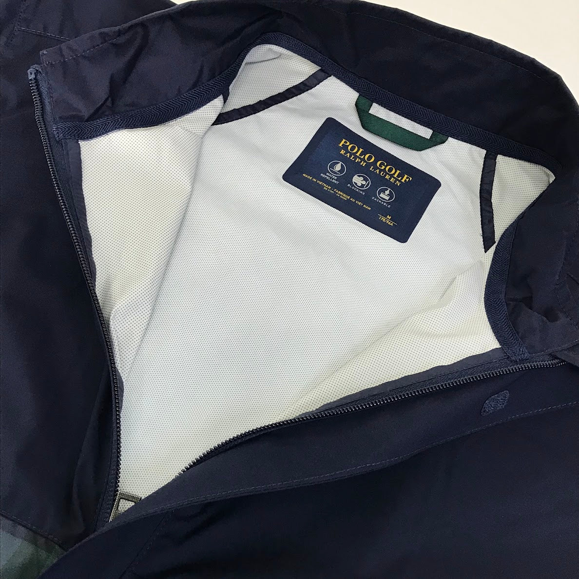 POLO RALPH LAUREN | ポロ・ラルフローレン POLO GOLF チェック柄 ナイロンジャケット ネイビー サイズ：M【倉吉店】