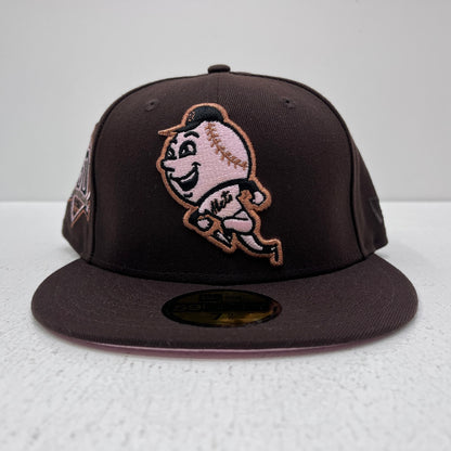 NEW ERA | ニューエラ 7 5/8 (60.6cm) NEW YORK METS 60TH 海外別注 MR.MET キャップ 59FIFTY ブラウン【加古川店】