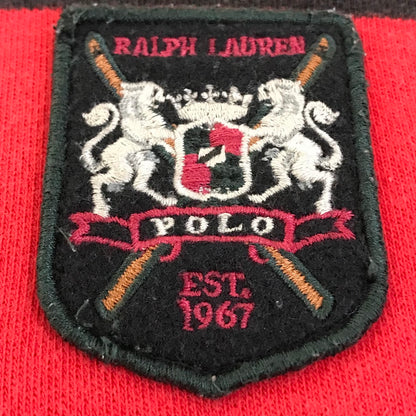 RALPH LAUREN | ラルフローレン ボーダー柄ラガーシャツ ポロシャツ レッド×ブラック サイズ：L【倉吉店】