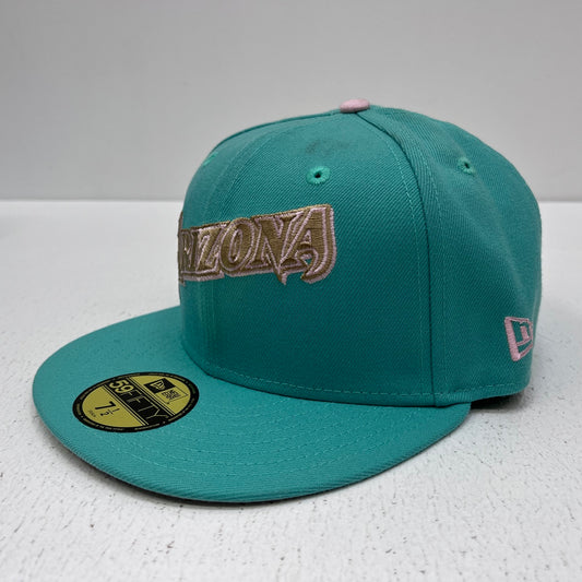 NEW ERA | ニューエラ 7 1/2 (59.6cm) ARIZONA DIAMOND BACKS 海外別注 2001WORLD SERIES キャップ 59FIFTY ライトグリーン【加古川店】