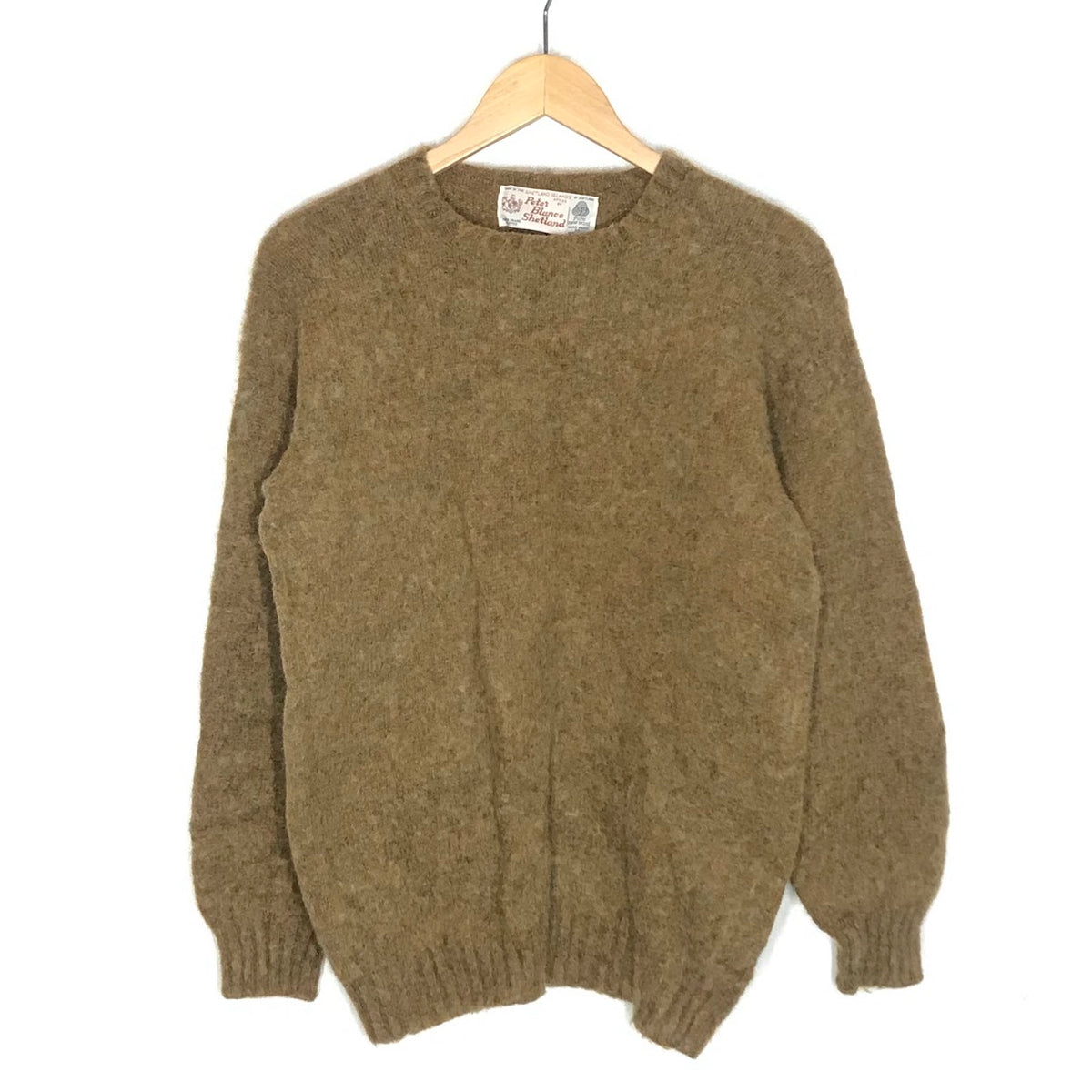 Peter Blance Shetland｜ピーターブランス ウールセーター スコットランド製 ニット セーター カーキ【倉吉店】