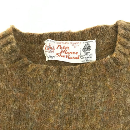 Peter Blance Shetland｜ピーターブランス ウールセーター スコットランド製 ニット セーター カーキ【倉吉店】