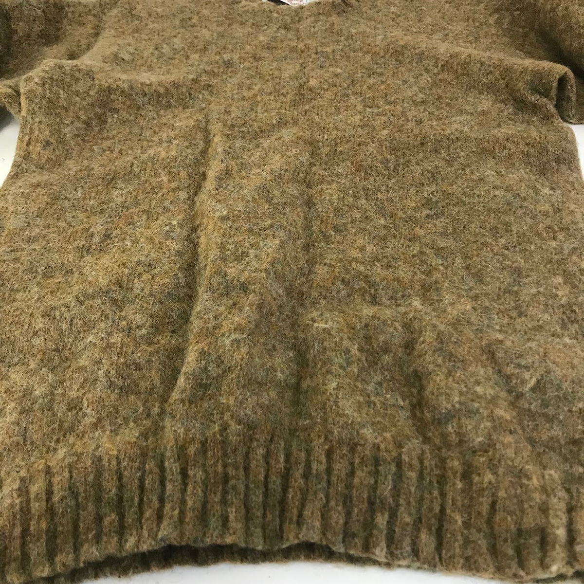Peter Blance Shetland｜ピーターブランス ウールセーター スコットランド製 ニット セーター カーキ【倉吉店】