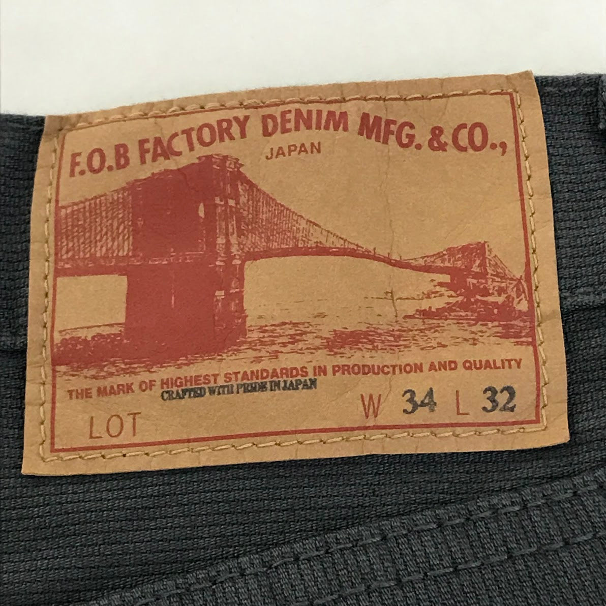 F.O.B FACTORY | エフオービーファクトリー PIQUE 5POCKET PANTS パンツ F1134 チャコールグレー サイズ：34【倉吉店】