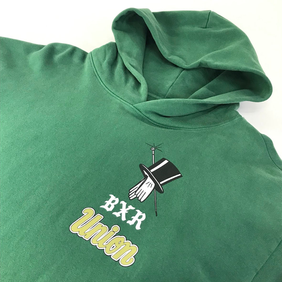 BORN x RAISED | ボーンアンドレイズド UNION HOODIE ESSENTIALS CORE プルオーバーパーカー パーカー グリーン サイズ：L【倉吉店】