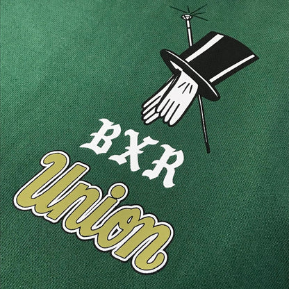 BORN x RAISED | ボーンアンドレイズド UNION HOODIE ESSENTIALS CORE プルオーバーパーカー パーカー グリーン サイズ：L【倉吉店】