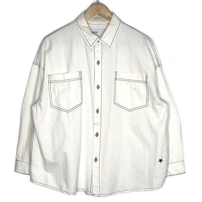 CONVERSE TOKYO | コンバーストウキョウコンバーストーキョー OXFORD COLORED STITCHING SHIRT 長袖シャツ A2833FB ホワイト【倉吉店】