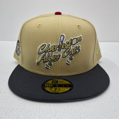 NEW ERA | ニューエラ 7 5/8 (60.6cm) CHARLESTON ALLEY CATS 海外別注 キャップ 59FIFTY ベージュ【加古川店】