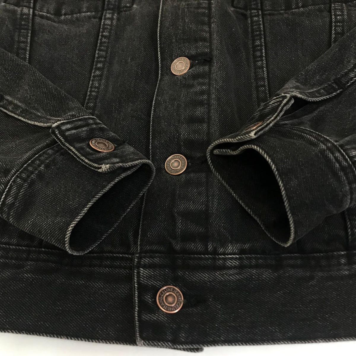 CELINE | セリーヌ 22AW by Hedi Slimane デニムジャケット デニム 2Q47238VB ブラック サイズ：XS【倉吉店】