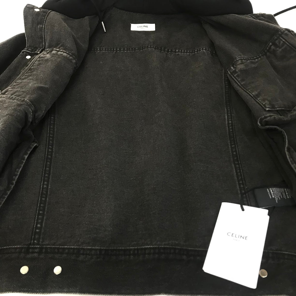 CELINE | セリーヌ 22AW by Hedi Slimane デニムジャケット デニム 2Q47238VB ブラック サイズ：XS【倉吉店】