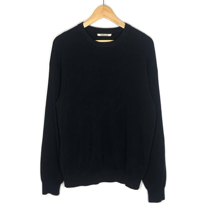 AURALEE | オーラリー SUPER HARD TWIST RIB KNIT P/O MIX スーパーハードツイストリブニットプルオーバー セーター A20SP02TR ブラック サイズ：3【倉吉店】