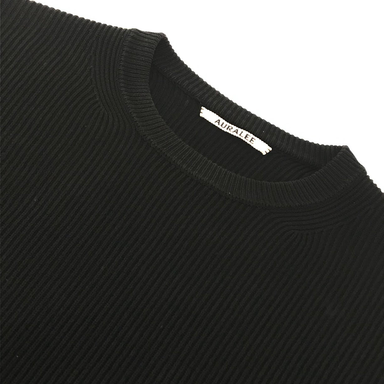 AURALEE | オーラリー SUPER HARD TWIST RIB KNIT P/O MIX スーパーハードツイストリブニットプルオーバー セーター A20SP02TR ブラック サイズ：3【倉吉店】