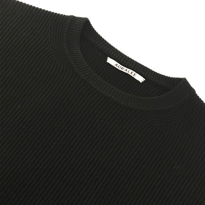 AURALEE | オーラリー SUPER HARD TWIST RIB KNIT P/O MIX スーパーハードツイストリブニットプルオーバー セーター A20SP02TR ブラック サイズ：3【倉吉店】