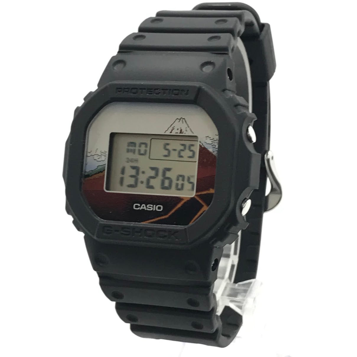 G-SHOCK | ジーショック 葛飾北斎 富嶽三十六景 山下白雨 デジタルクォーツ 腕時計 DW-5600KHSH25-1JR ブラック【倉吉店】