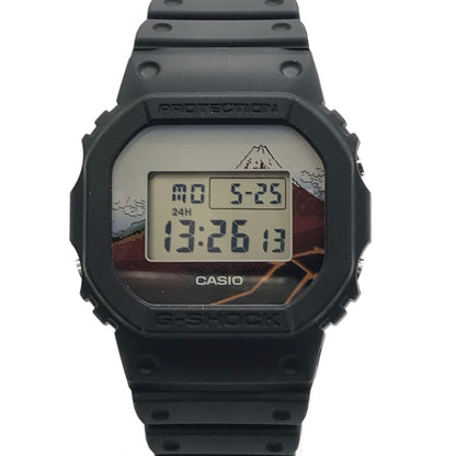 G-SHOCK | ジーショック 葛飾北斎 富嶽三十六景 山下白雨 デジタルクォーツ 腕時計 DW-5600KHSH25-1JR ブラック【倉吉店】