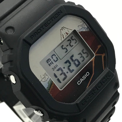 G-SHOCK | ジーショック 葛飾北斎 富嶽三十六景 山下白雨 デジタルクォーツ 腕時計 DW-5600KHSH25-1JR ブラック【倉吉店】