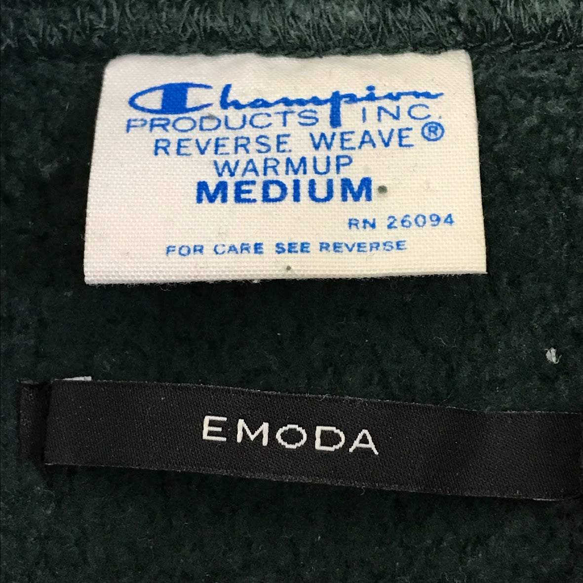 Champion | チャンピオン ×EMODA プルオーバーパーカー REVERSE WEAVE パーカー CWSN104 グリーン サイズ：M【倉吉店】