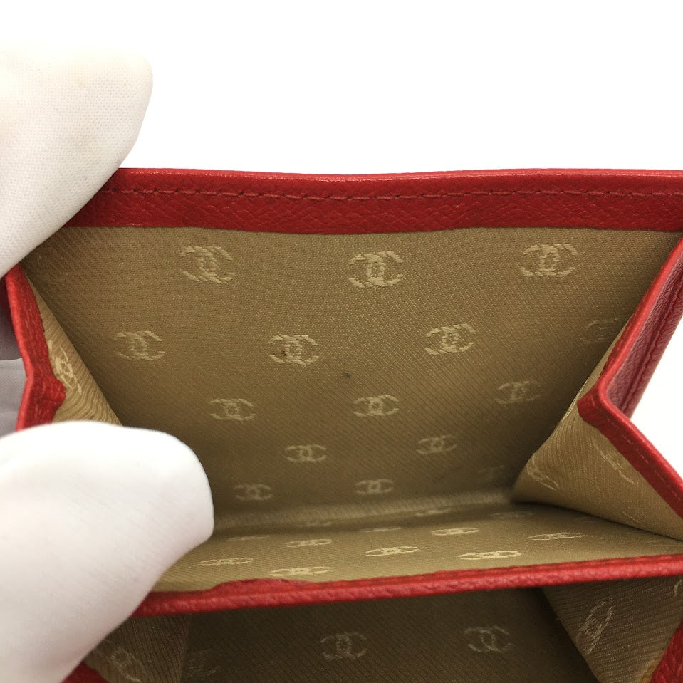 CHANEL | シャネル ココボタン Wホック折財布 長財布 A20902 レッド【倉吉店】