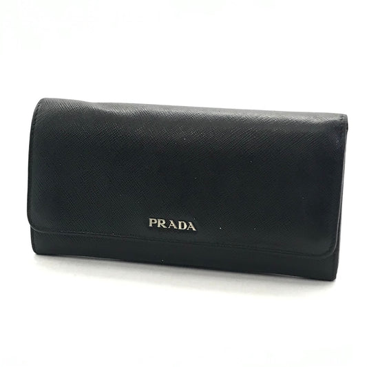 PRADA | プラダ SAFFIANO BICOLO 二つ折り長財布 長財布 1MH006 ブラック【倉吉店】