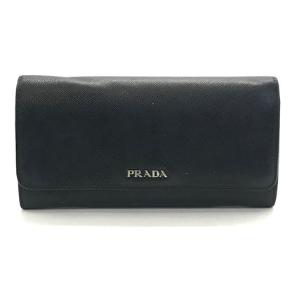 PRADA | プラダ SAFFIANO BICOLO 二つ折り長財布 長財布 1MH006 ブラック【倉吉店】