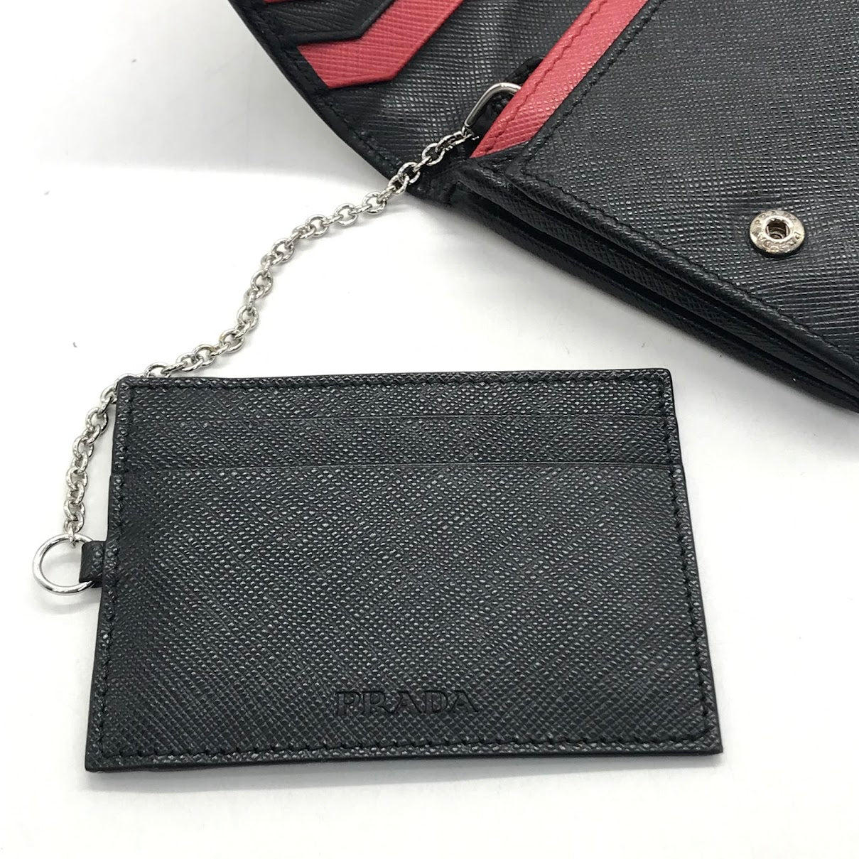 PRADA | プラダ SAFFIANO BICOLO 二つ折り長財布 長財布 1MH006 ブラック【倉吉店】