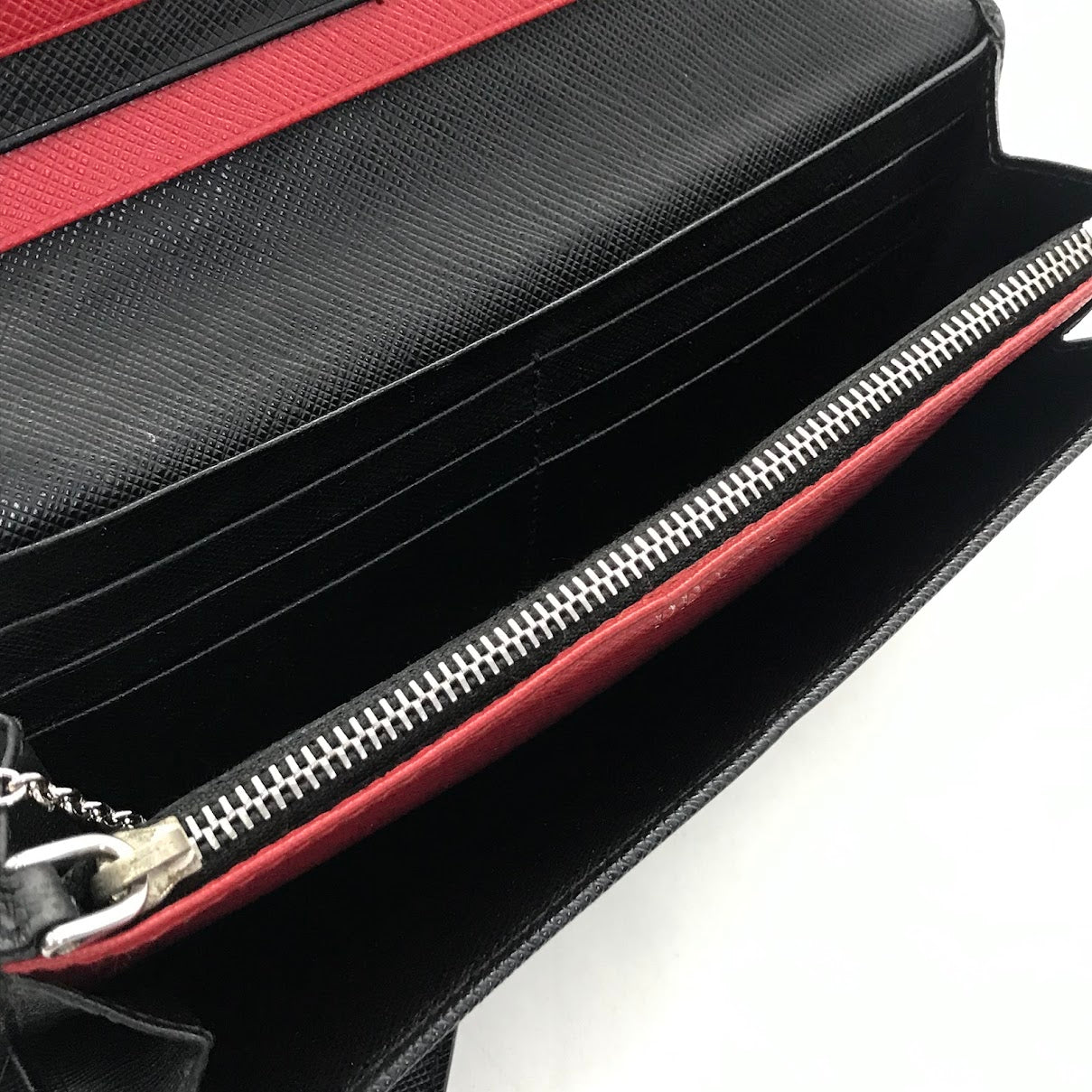 PRADA | プラダ SAFFIANO BICOLO 二つ折り長財布 長財布 1MH006 ブラック【倉吉店】