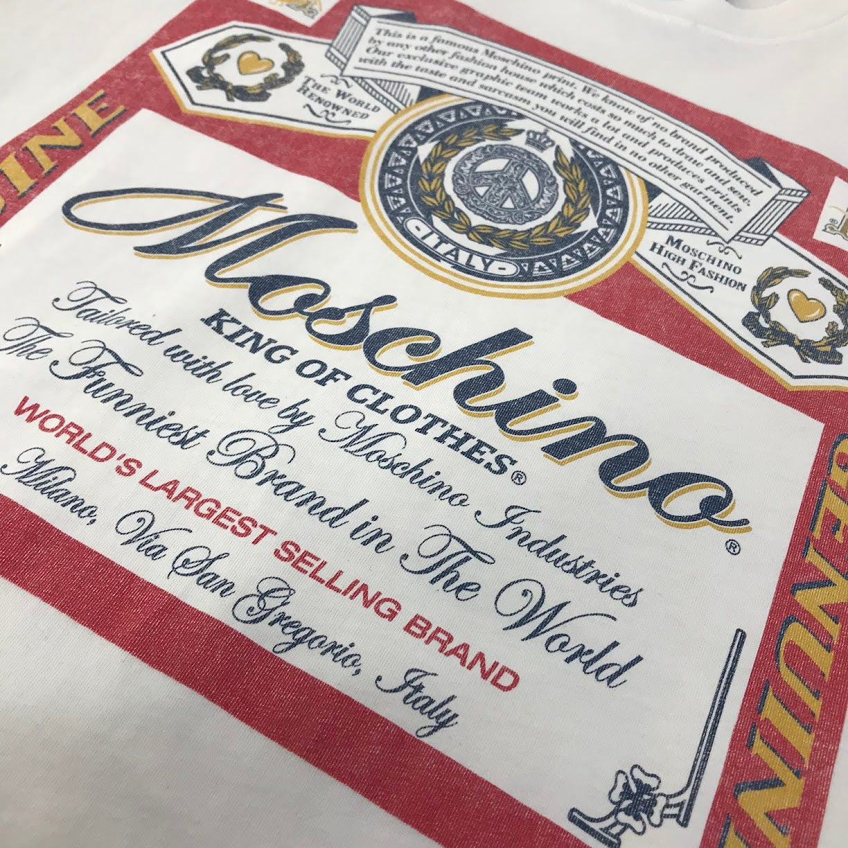 MOSCHINO | モスキーノ Budwiser カプセルコレクション 半袖Ｔシャツ 2013XA07784140 ホワイト【倉吉店】