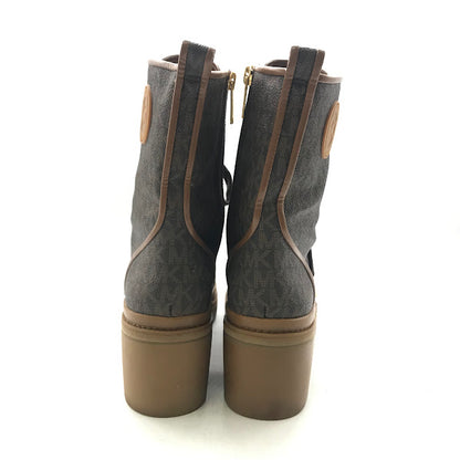 Michael Kors | マイケルコース レースアップ MK シグネチャー ブーツ PW22E ブラウン 24.5cm【倉吉店】