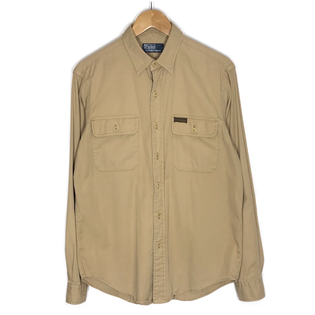 RALPH LAUREN | ラルフローレン ワークシャツ 長袖シャツ ベージュ サイズ：M【倉吉店】